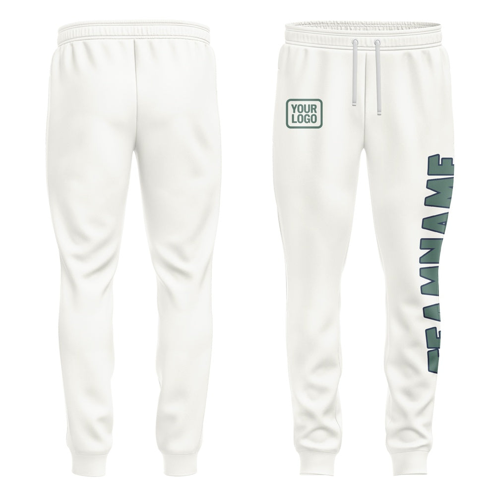 Custom White Blue Green Pants