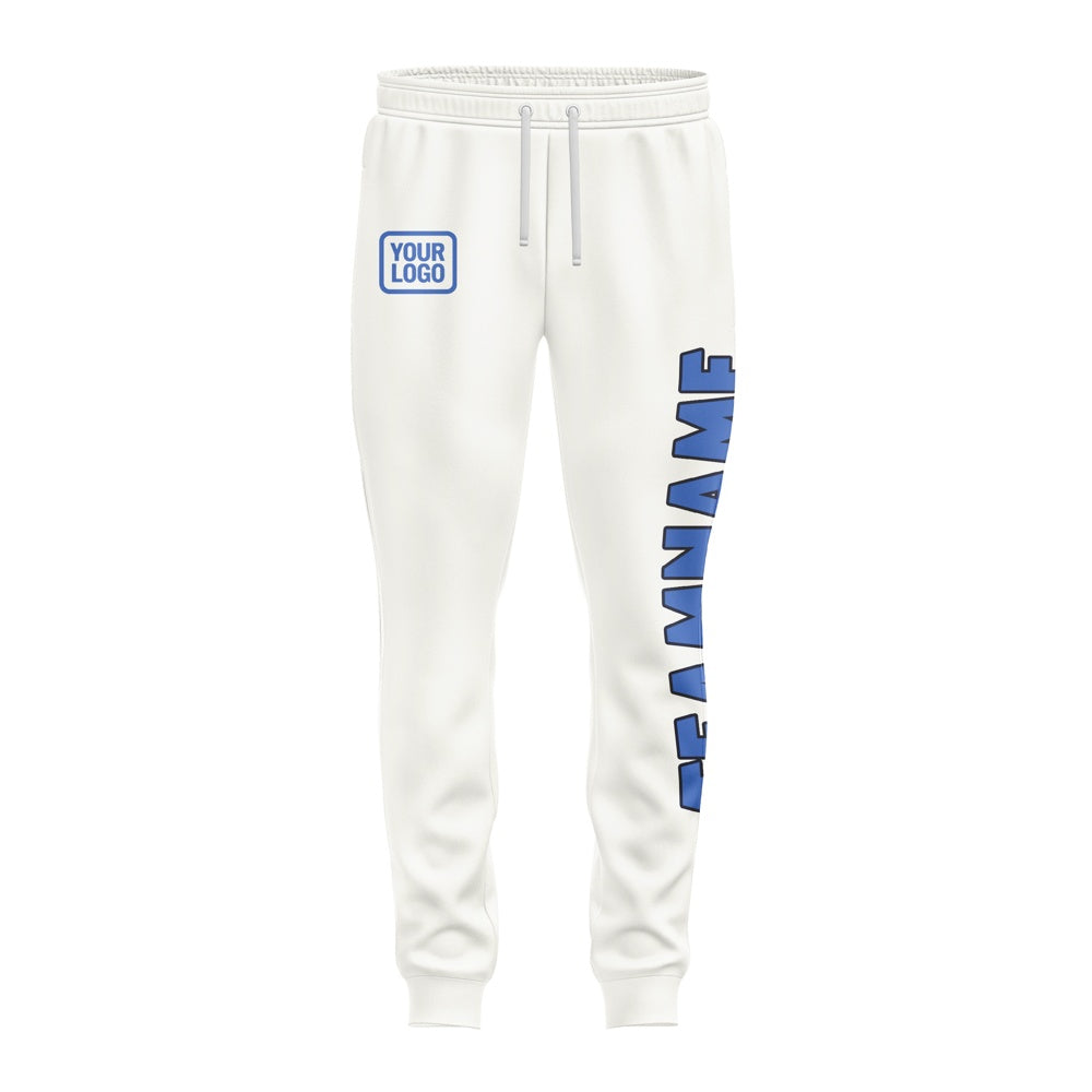 Custom White Sky Blue Pants