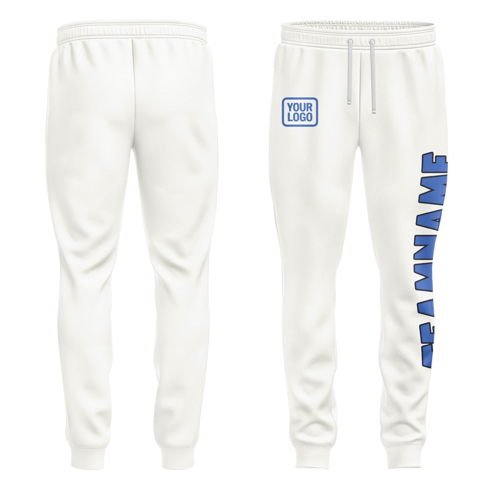 Custom White Sky Blue Pants