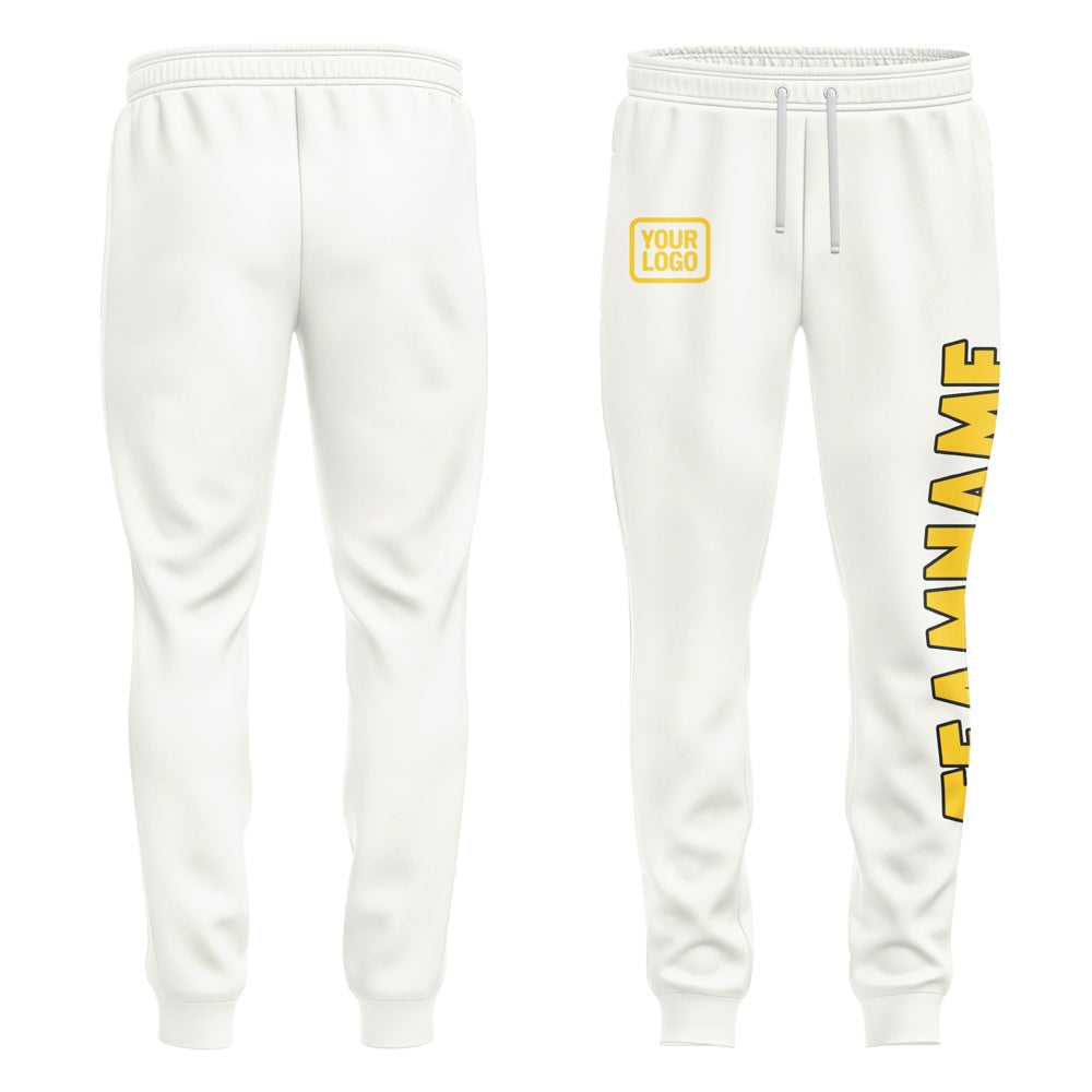 Custom White Gold Pants