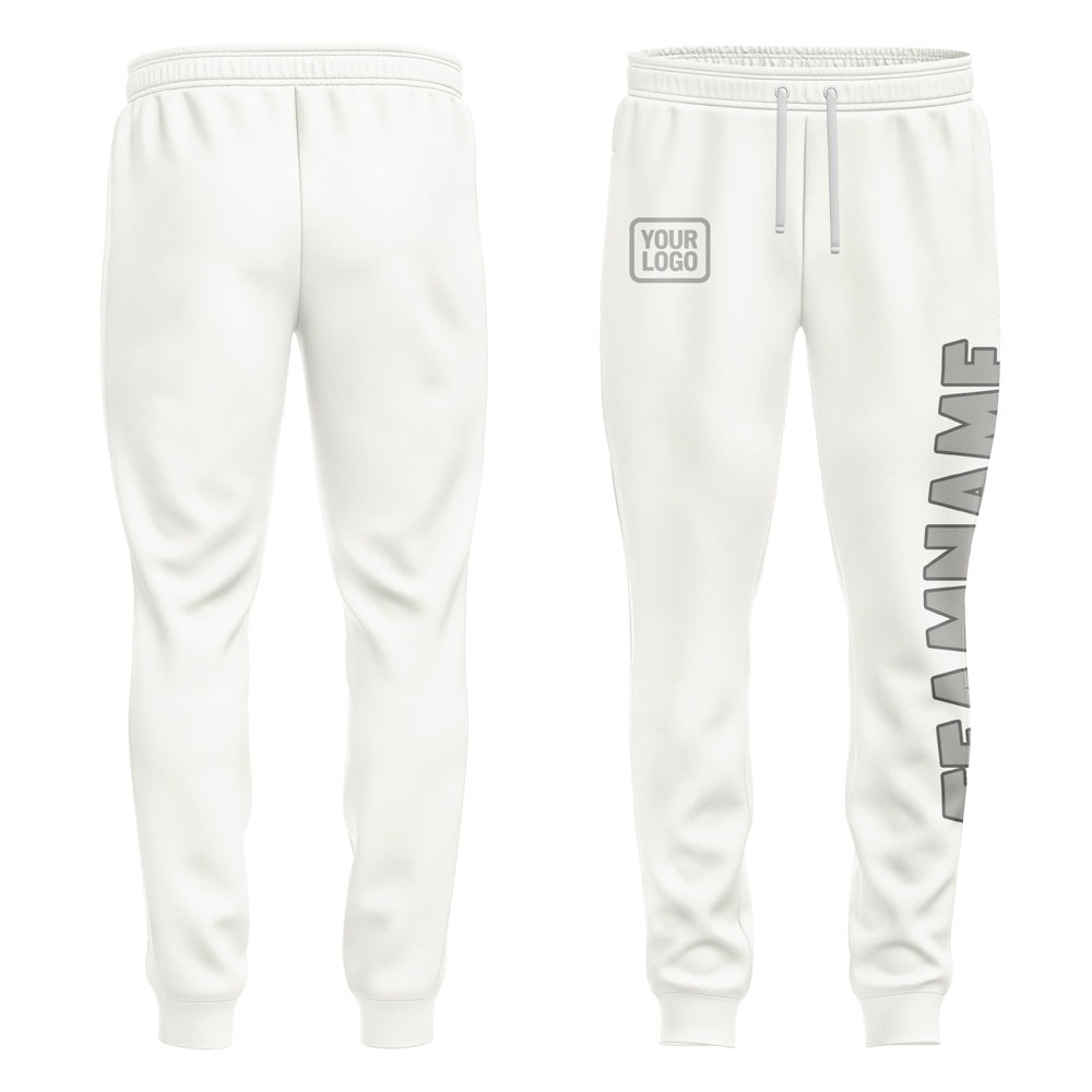 Custom White Gray Pants