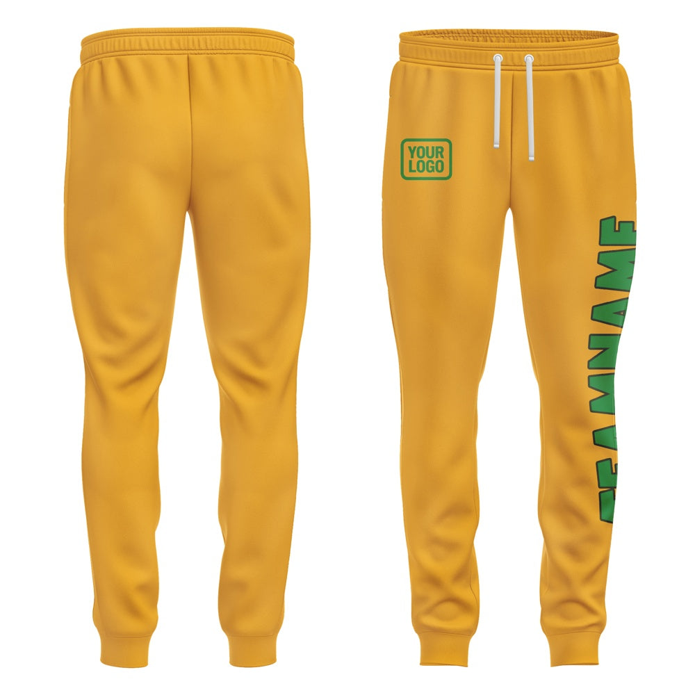 Custom Yellow Emerald Green Pants