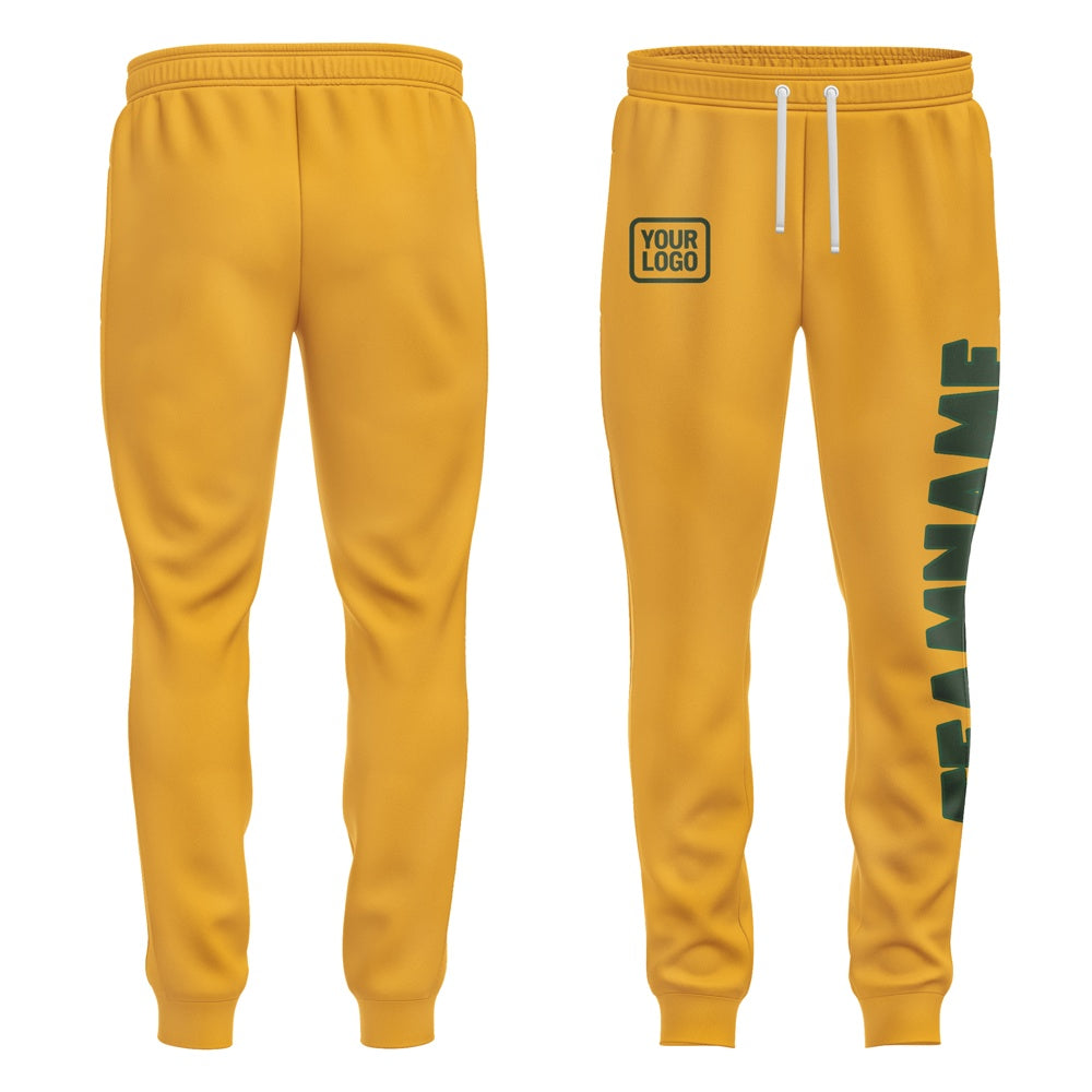 Custom Yellow Dark Green Pants