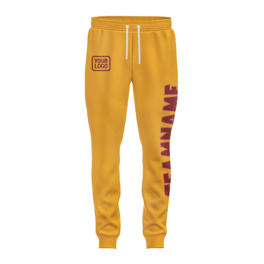 Custom Yellow Crimson Red Pants