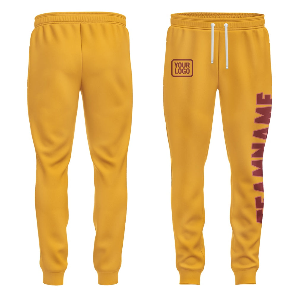 Custom Yellow Crimson Red Pants