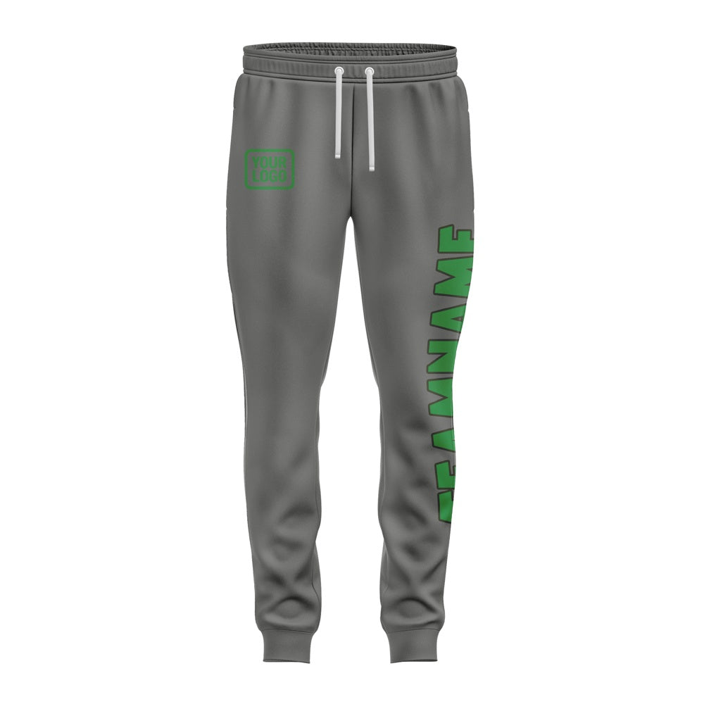 Custom Dark Grey Emerald Green Pants
