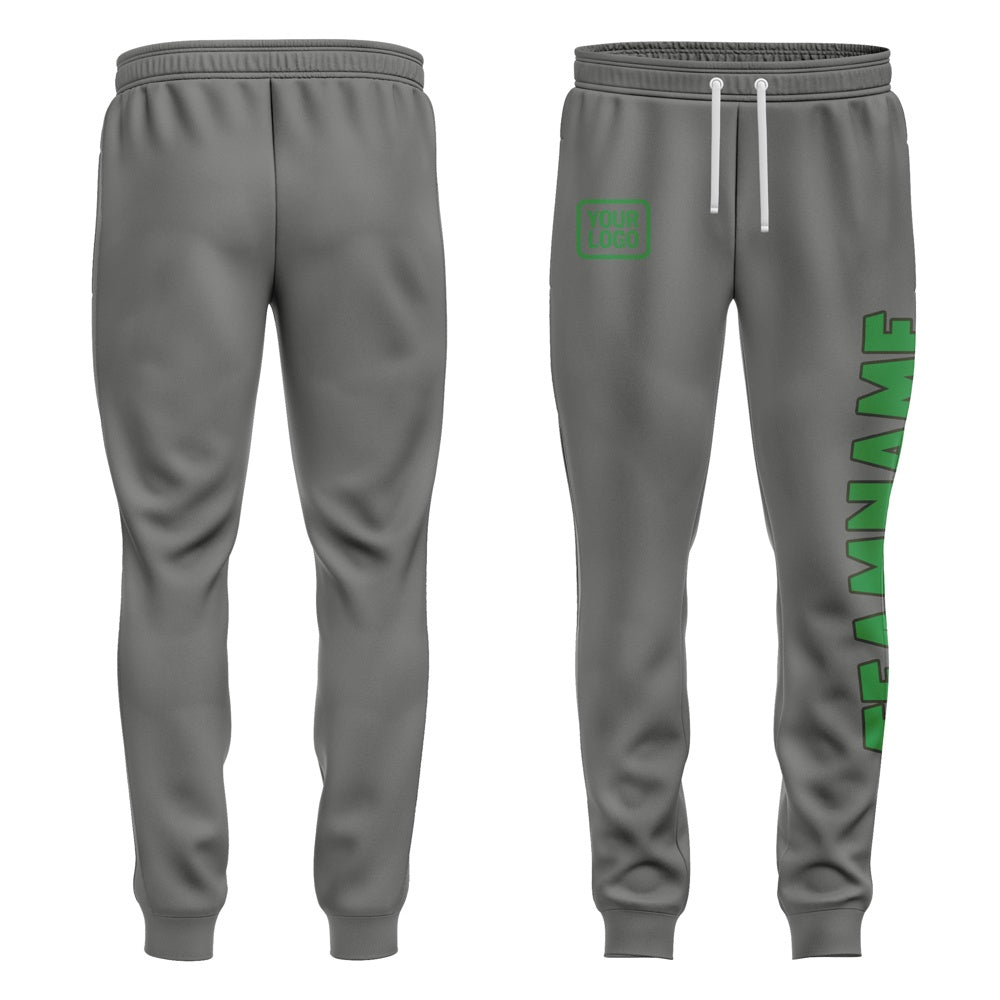 Custom Dark Grey Emerald Green Pants