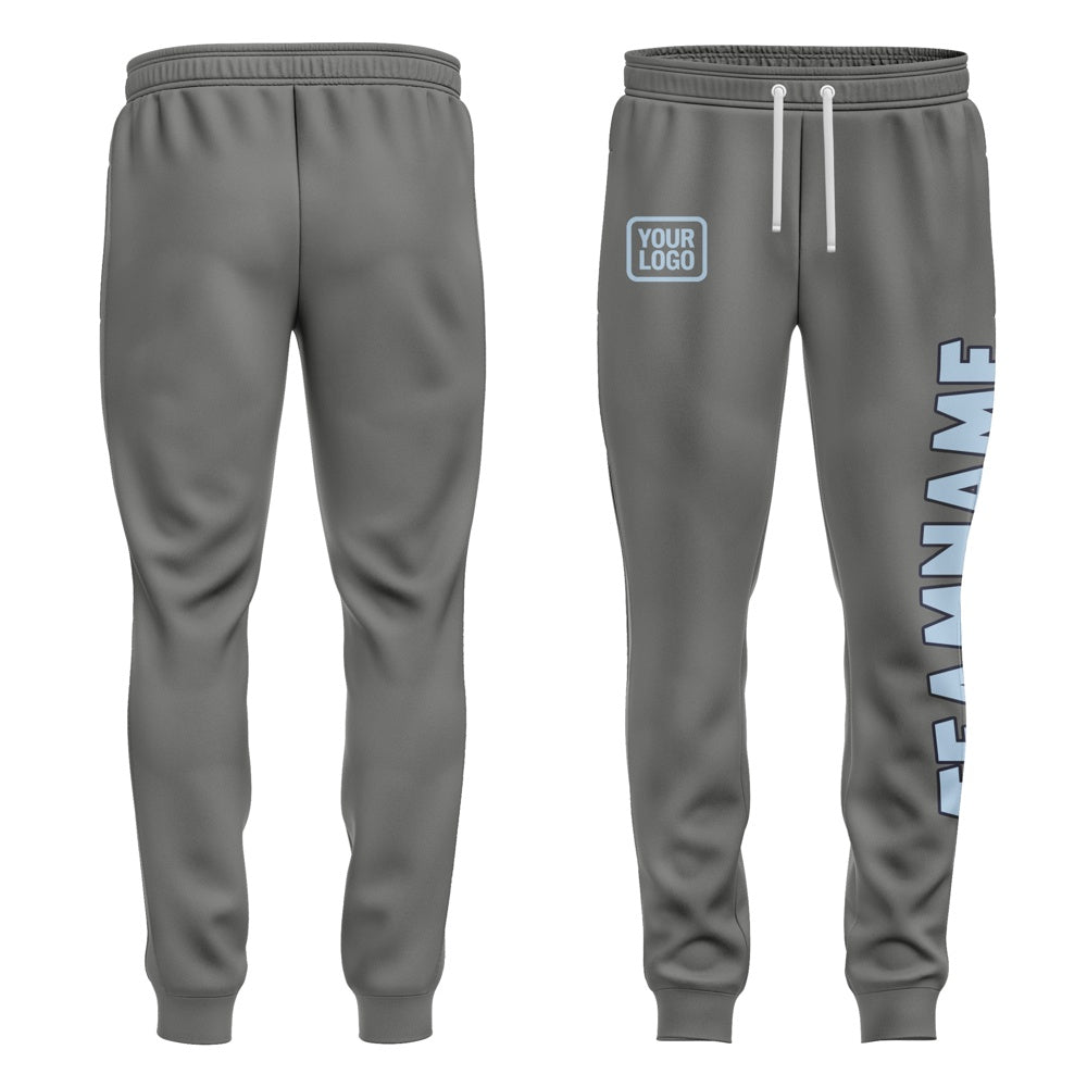 Custom Dark Grey Light Blue Pants