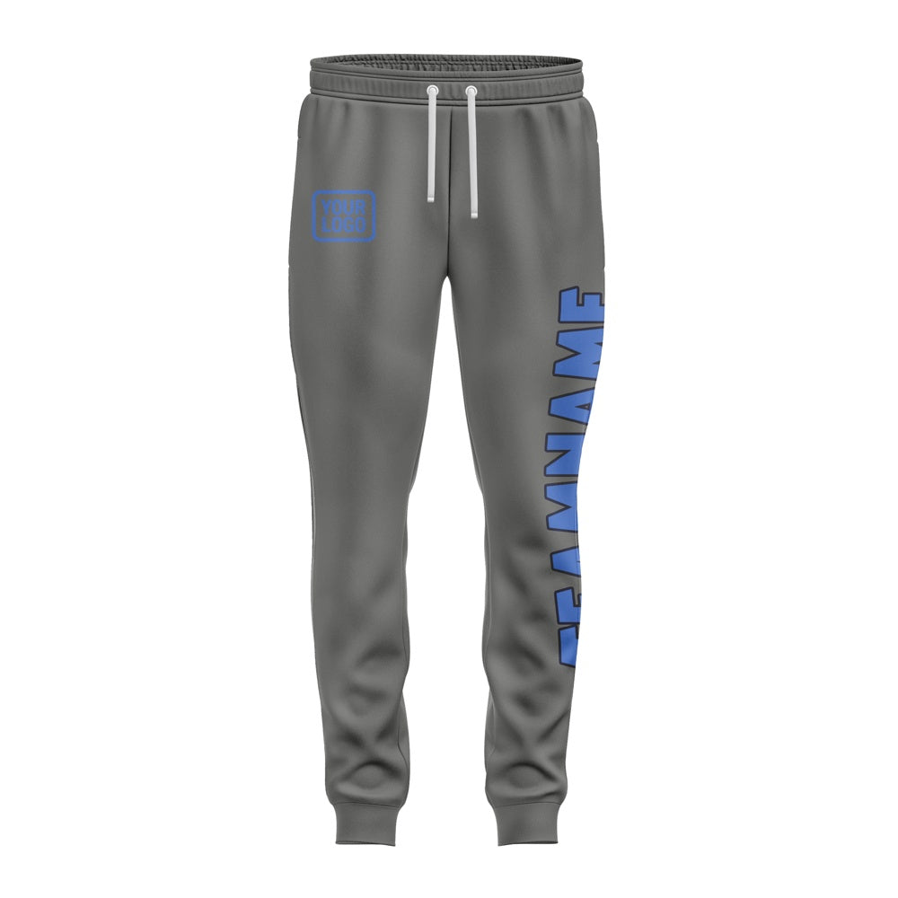 Custom Dark Grey Sky Blue Pants