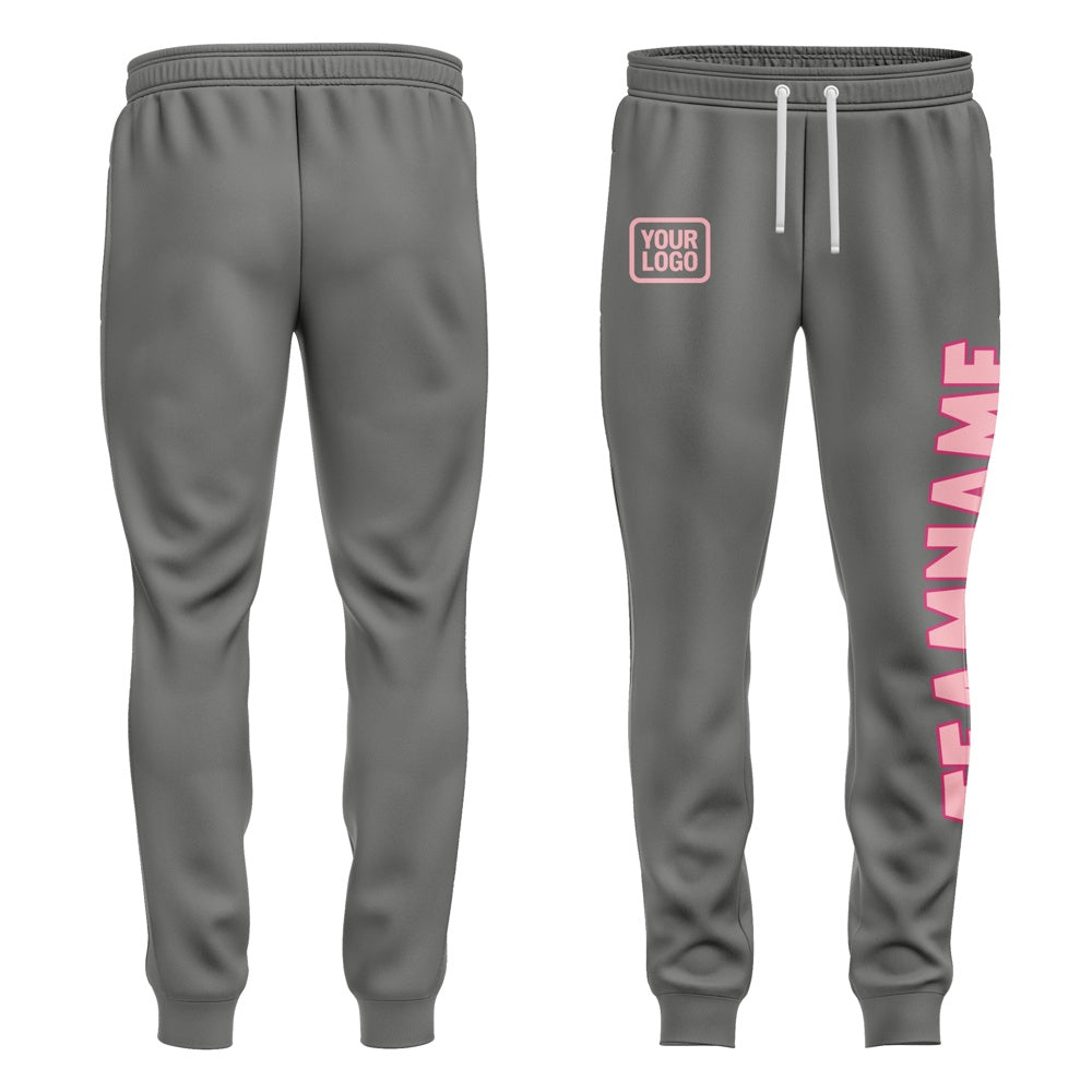 Custom Dark Grey Light Pink Pants