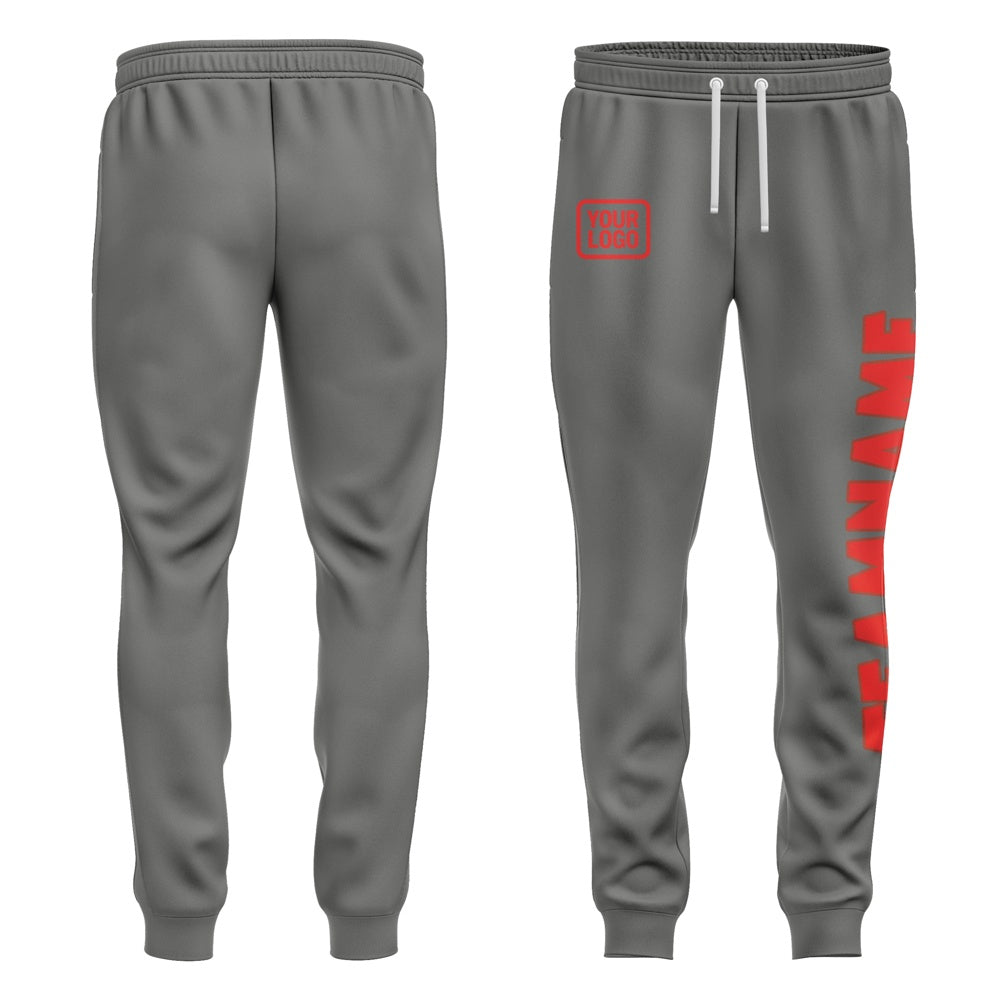 Custom Dark Grey Orange Red Pants