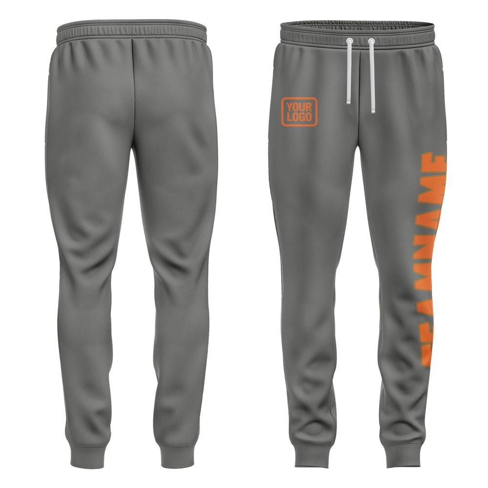 Custom Dark Grey Orange Pants