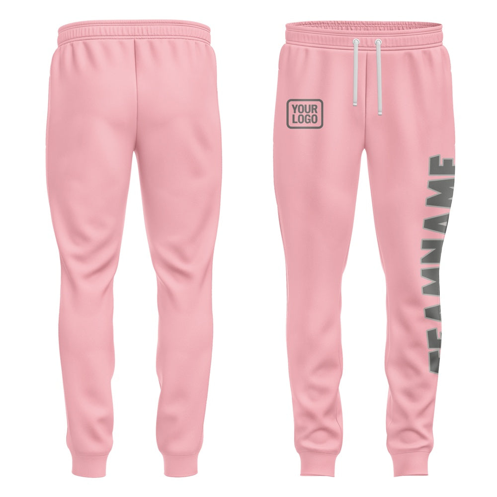 Custom Light Pink Dark Grey Pants