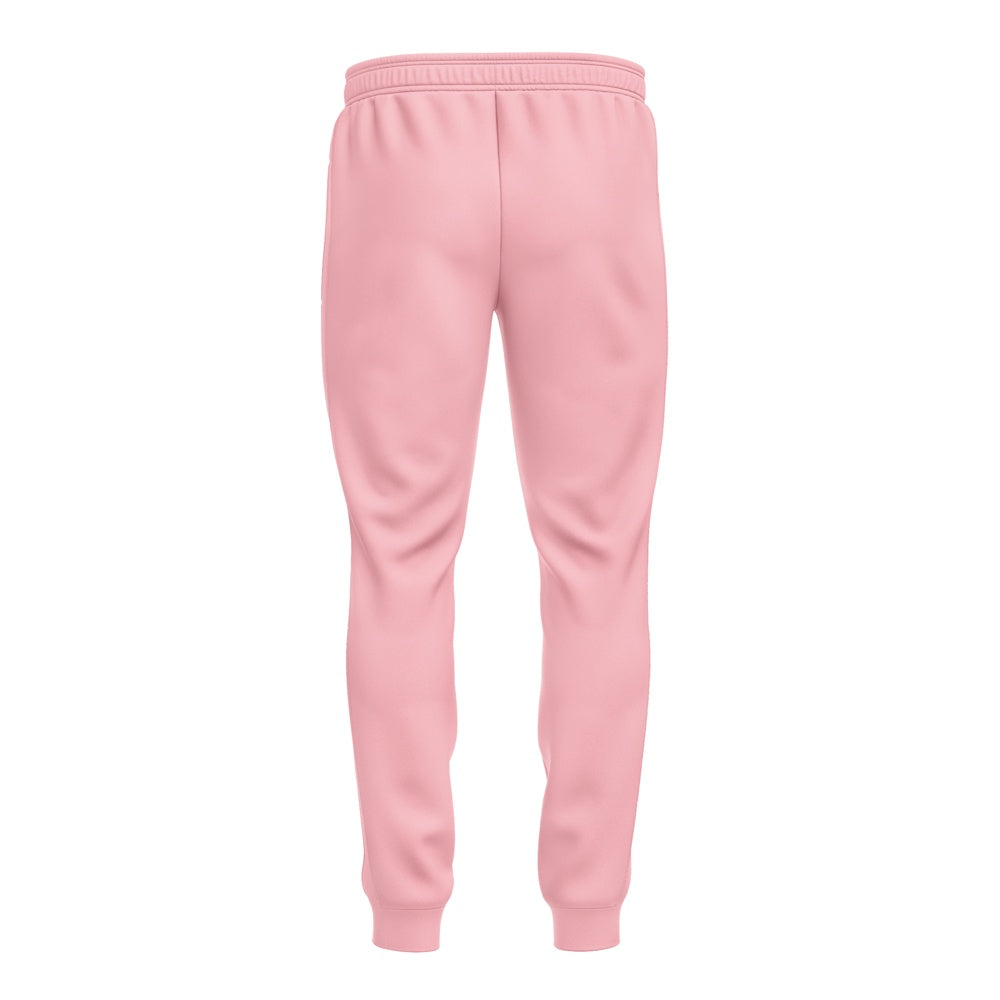 Custom Light Pink Dark Green Pants