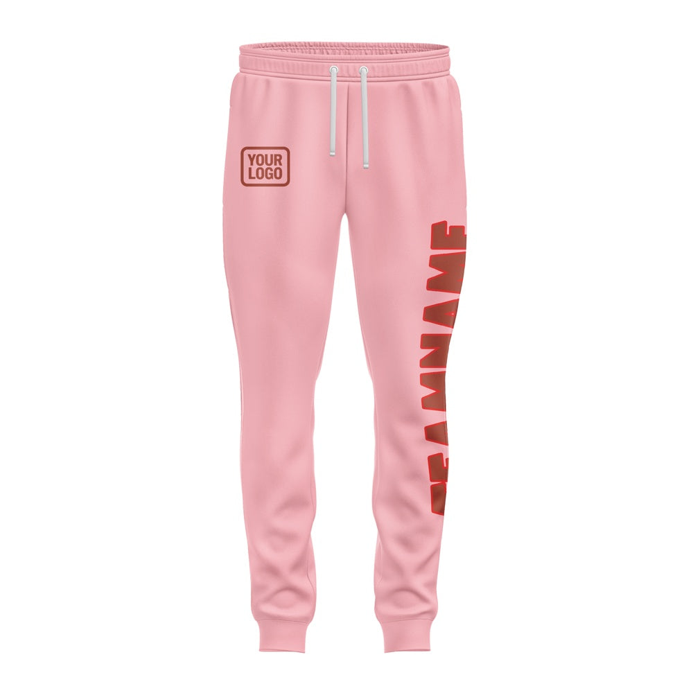 Custom Light Pink Coral Red Pants