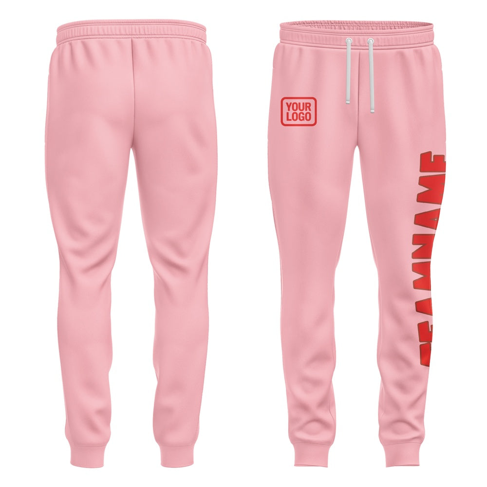 Custom Light Pink Orange Red Pants