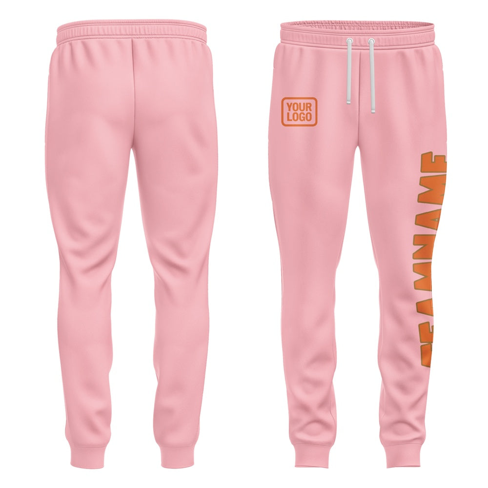 Custom Light Pink Orange Pants