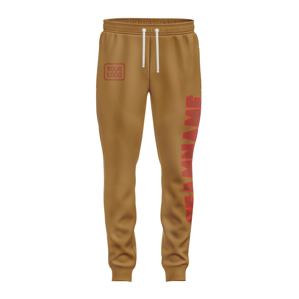 Custom Khaki Coral Red Pants
