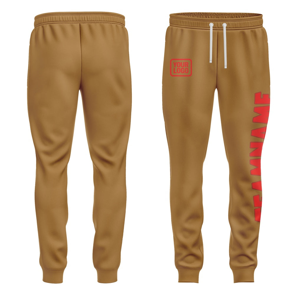Custom Khaki Orange Red Pants