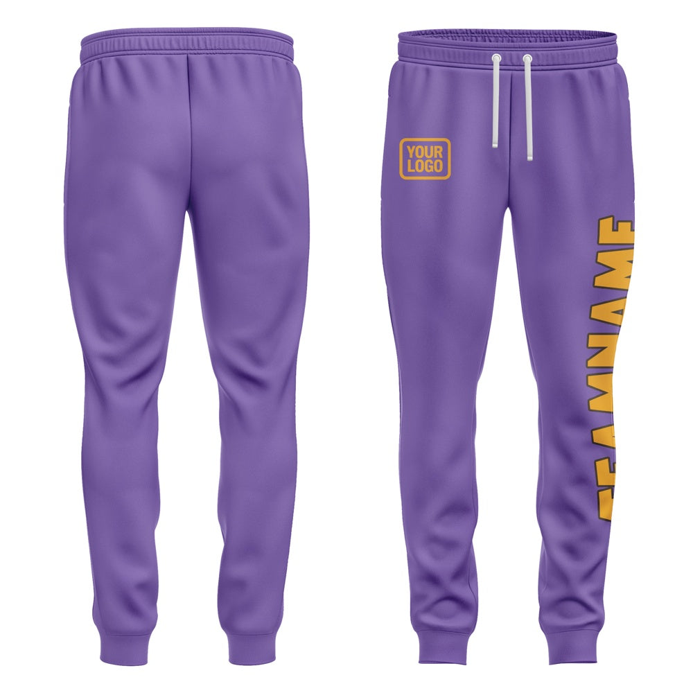 Custom Light Purple Yellow Pants