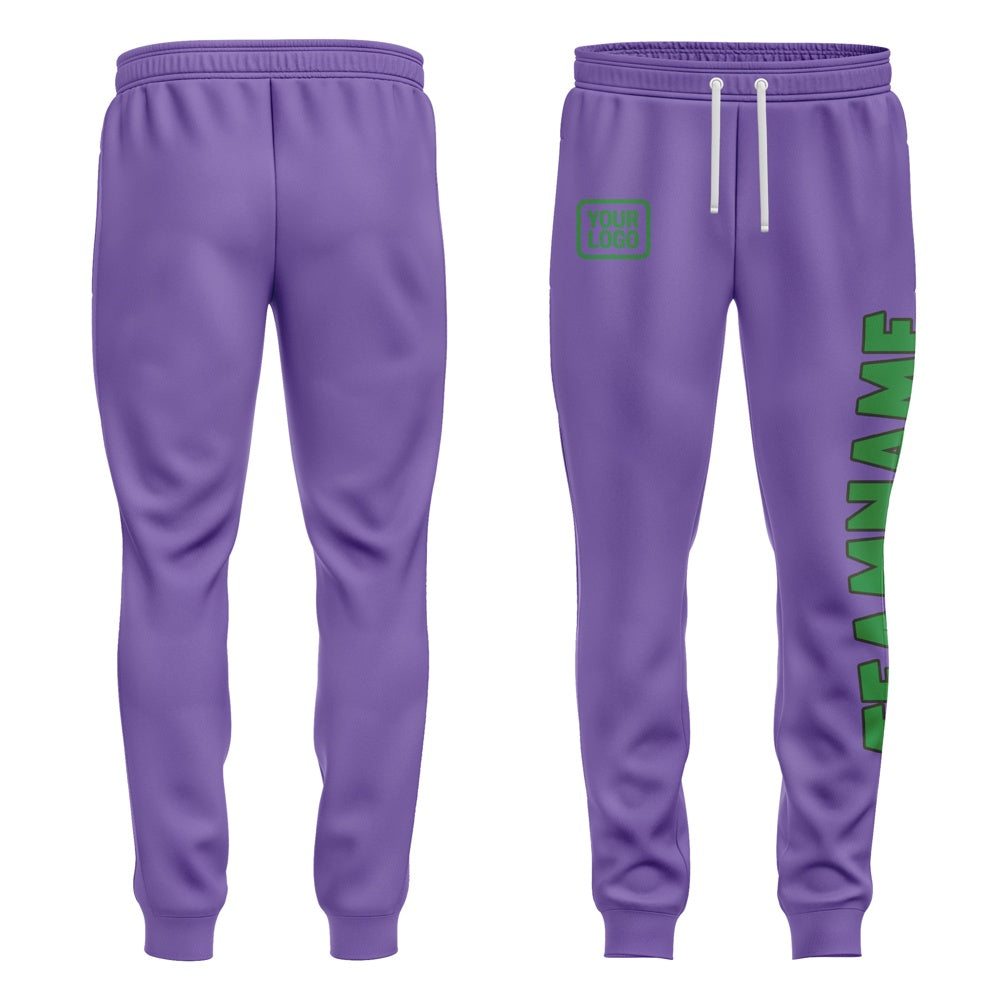 Custom Light Purple Emerald Green Pants