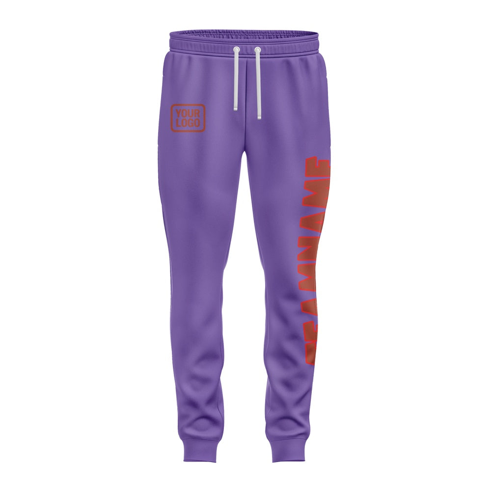Custom Light Purple Coral Red Pants