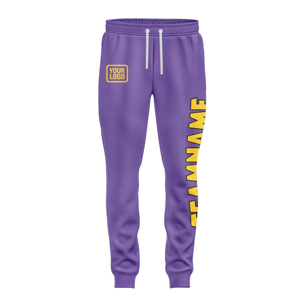 Custom Light Purple Gold Pants