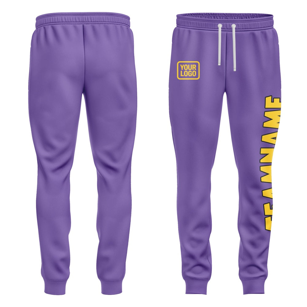 Custom Light Purple Gold Pants