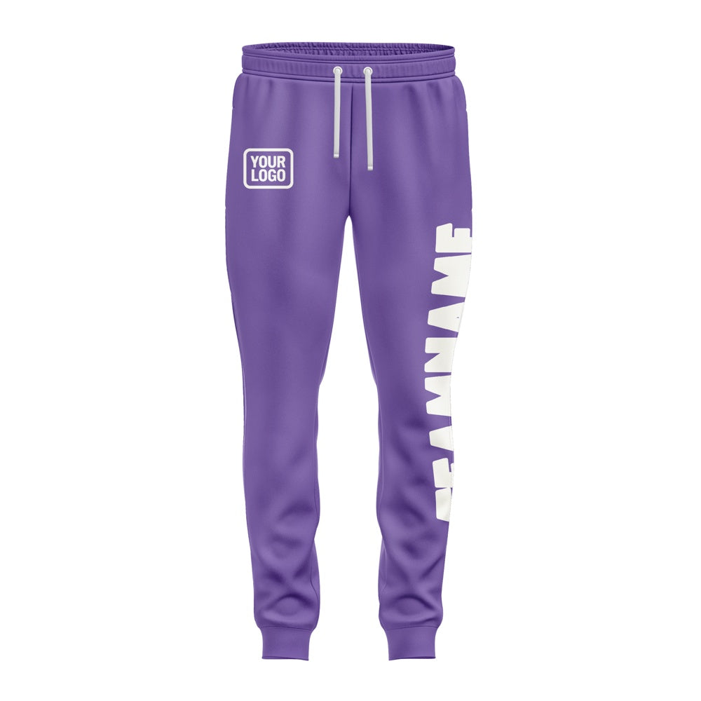 Custom Light Purple White Pants