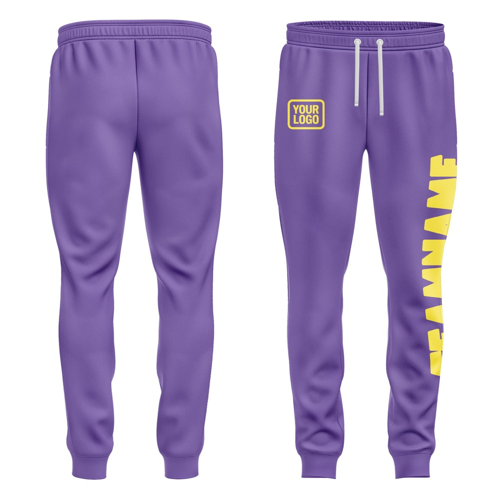 Custom Light Purple Light Yellow Pants