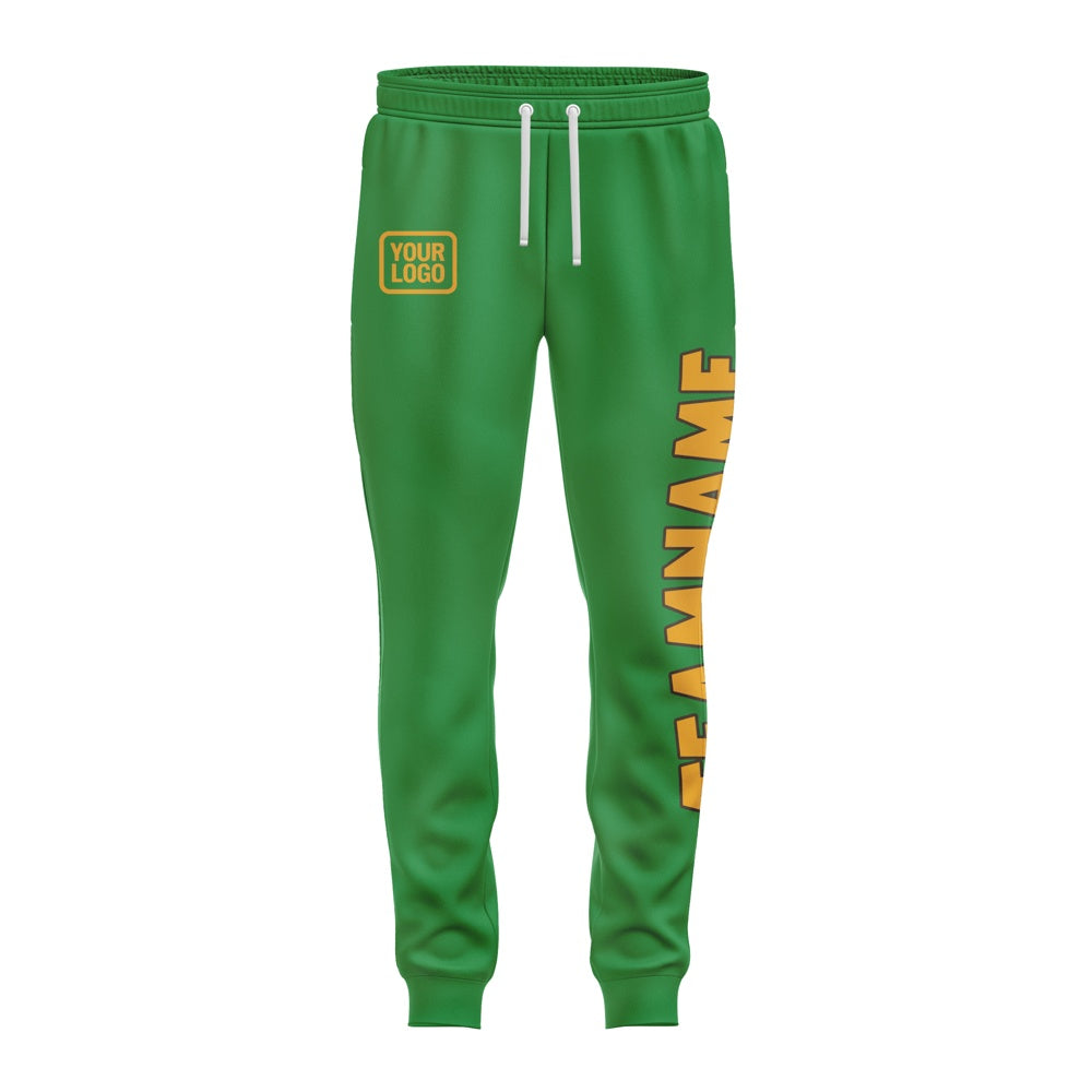 Custom Emerald Green Yellow Pants