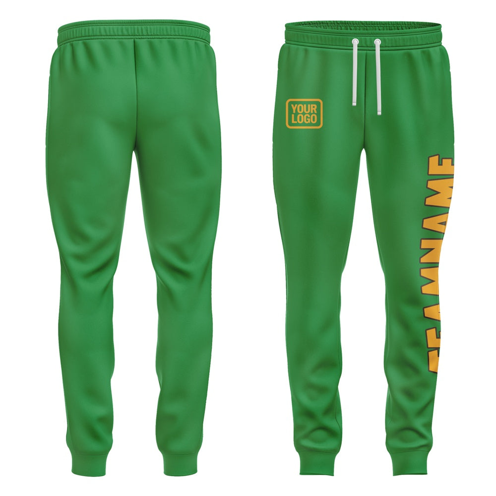 Custom Emerald Green Yellow Pants