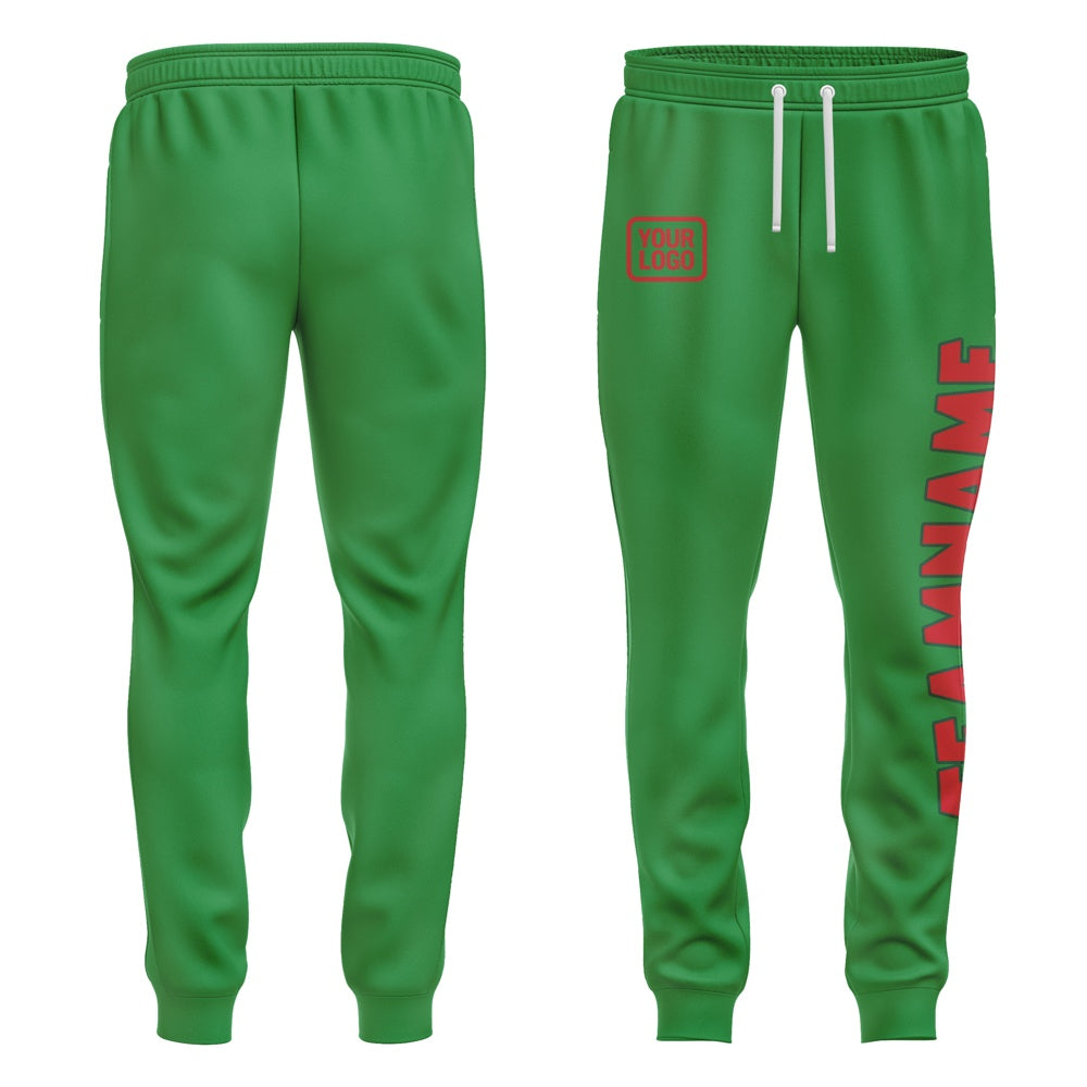 Custom Emerald Green Red Pants