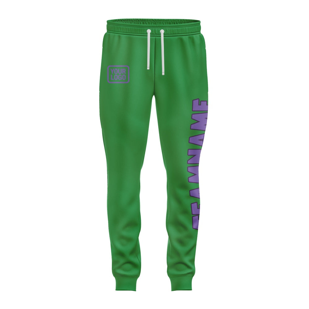 Custom Emerald Green Light Purple Pants