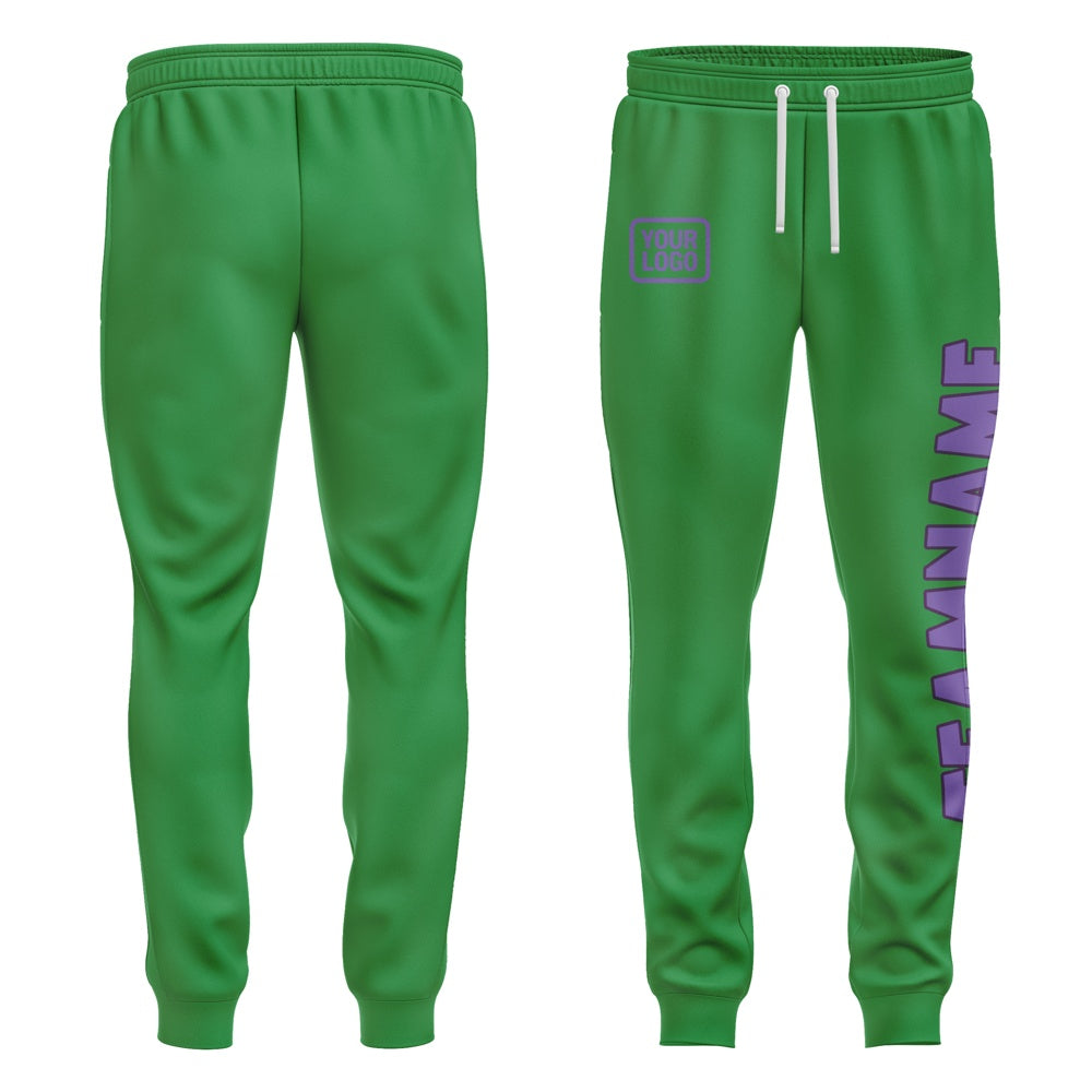 Custom Emerald Green Light Purple Pants