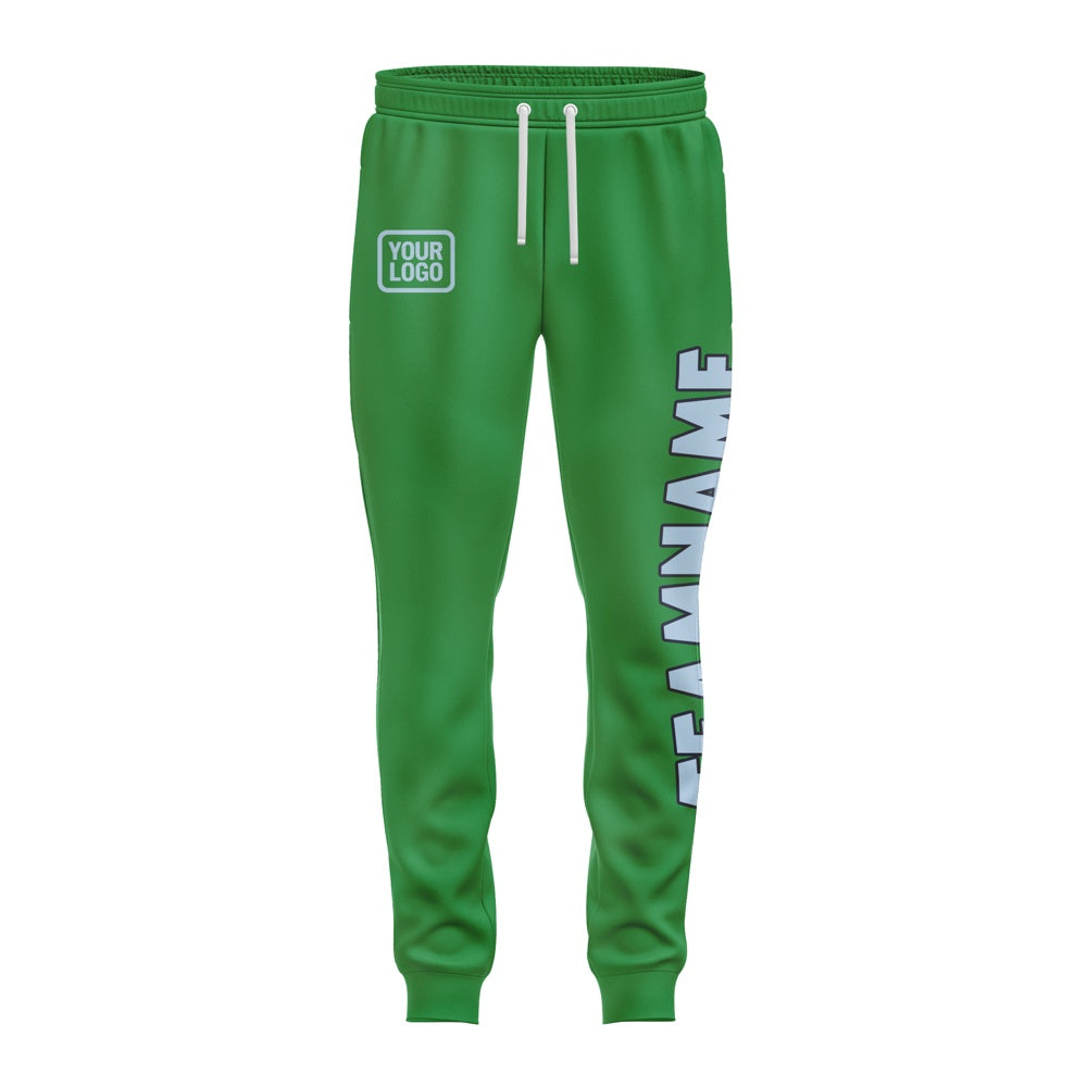 Custom Emerald Green Light Blue Pants