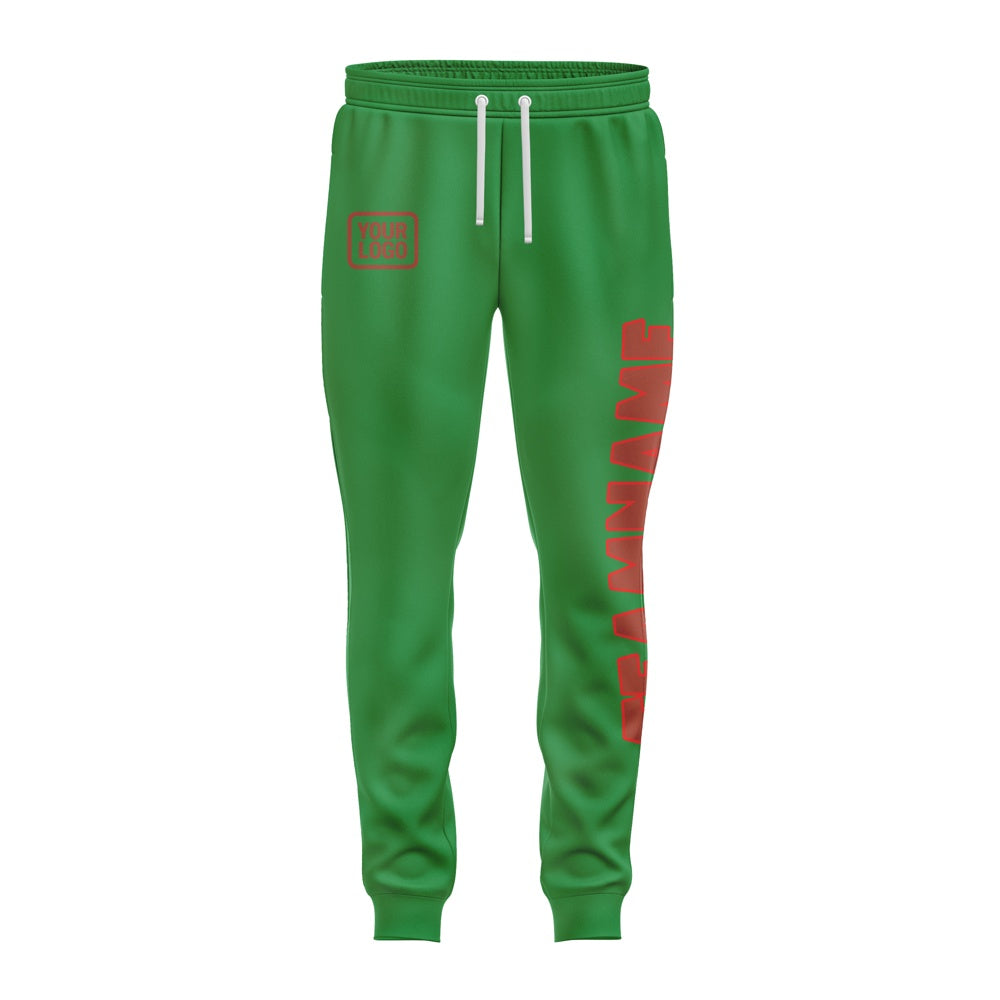 Custom Emerald Green Coral Red Pants