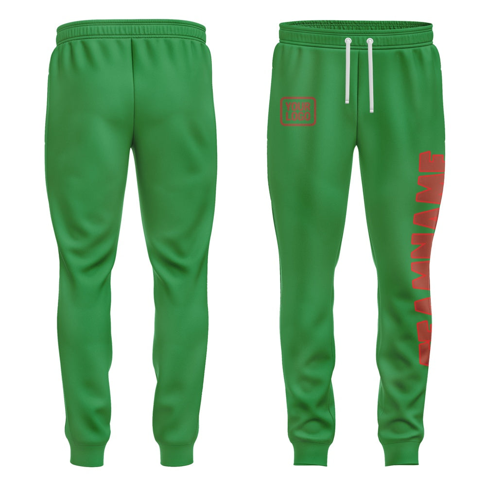Custom Emerald Green Coral Red Pants