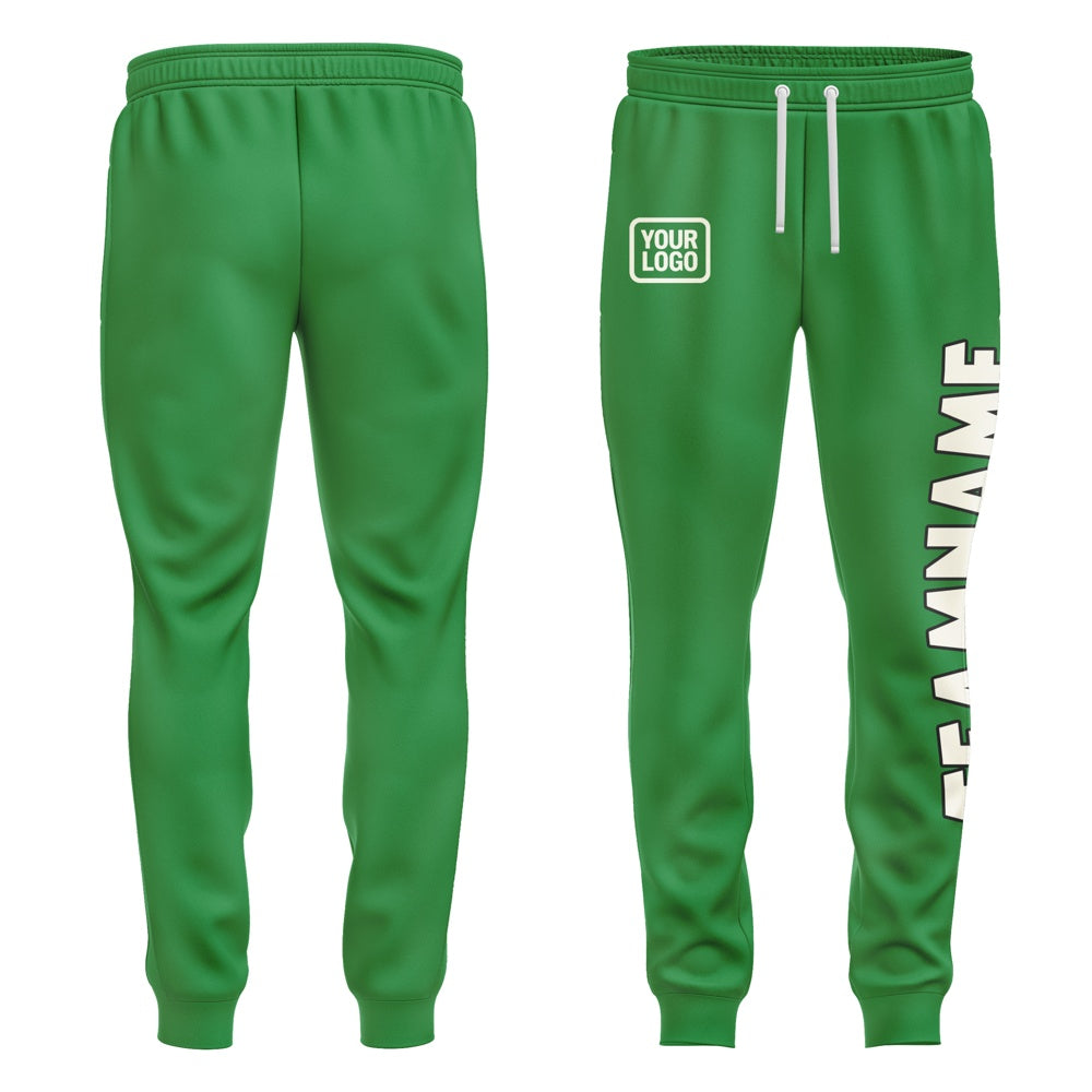 Custom Emerald Green Cream Pants