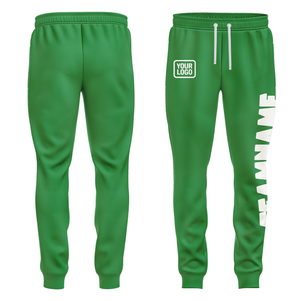 Custom Emerald Green White Pants