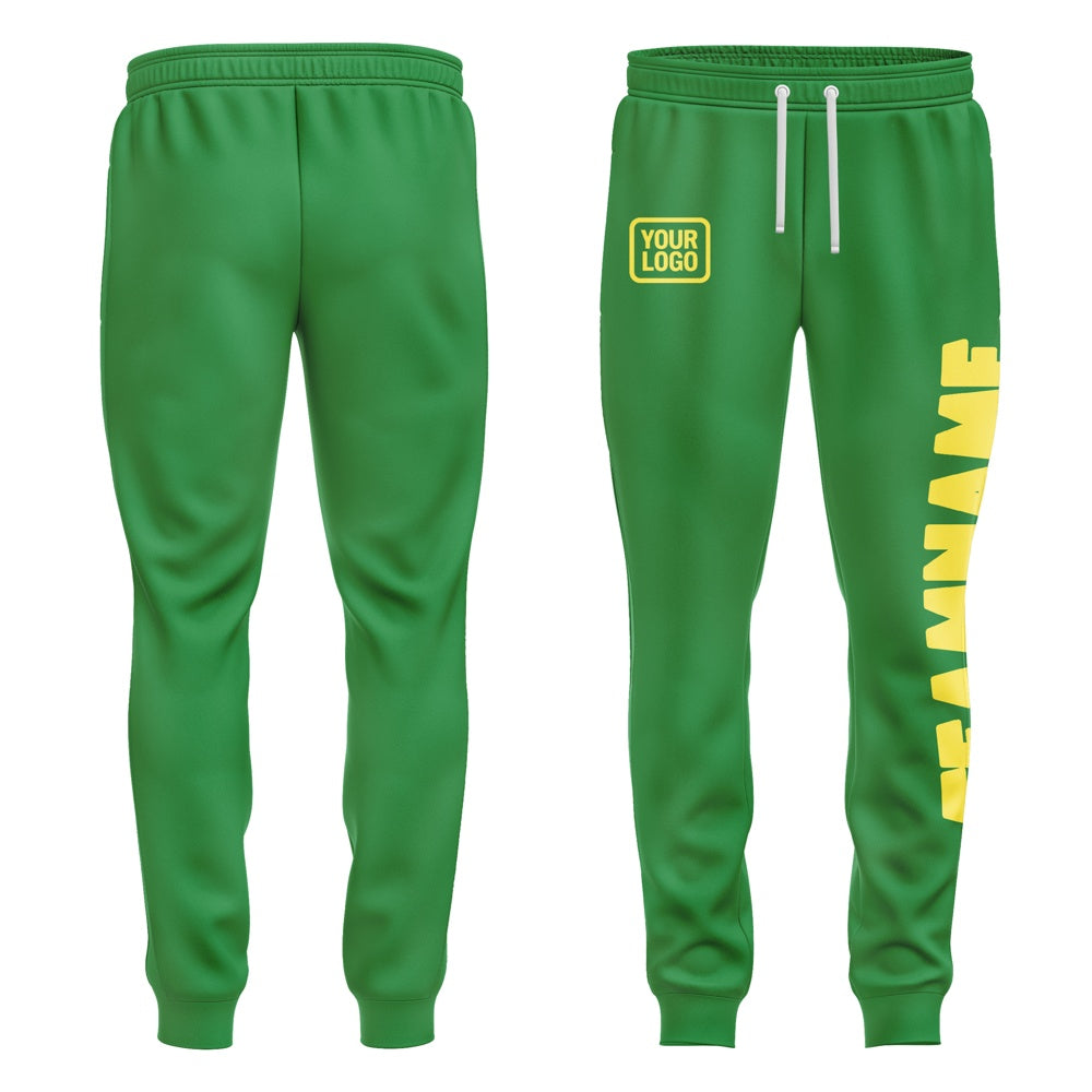 Custom Emerald Green Light Yellow Pants