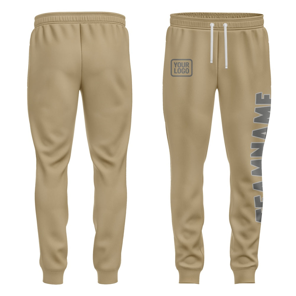 Custom Light Khaki Dark Grey Pants