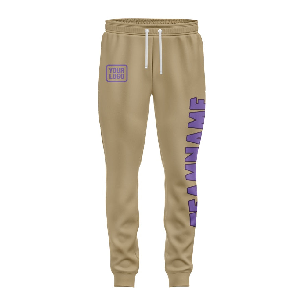 Custom Light Khaki Light Purple Pants