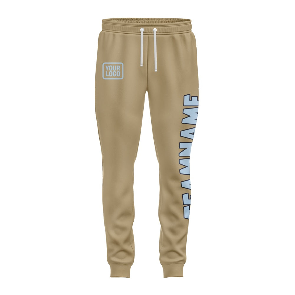 Custom Light Khaki Light Blue Pants