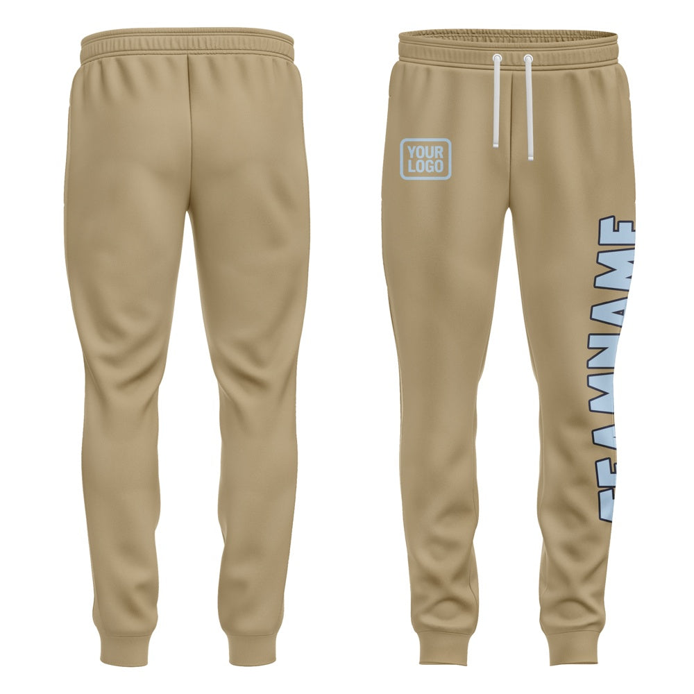 Custom Light Khaki Light Blue Pants