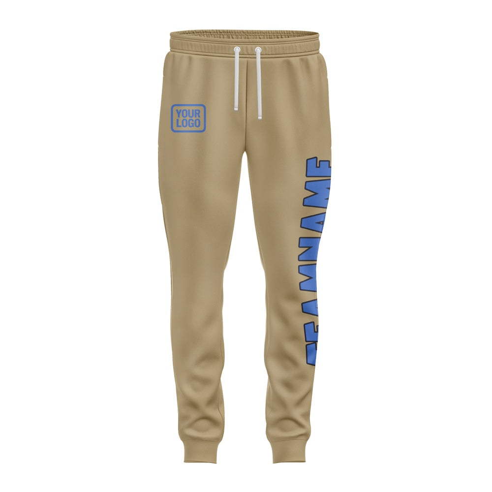 Custom Light Khaki Sky Blue Pants