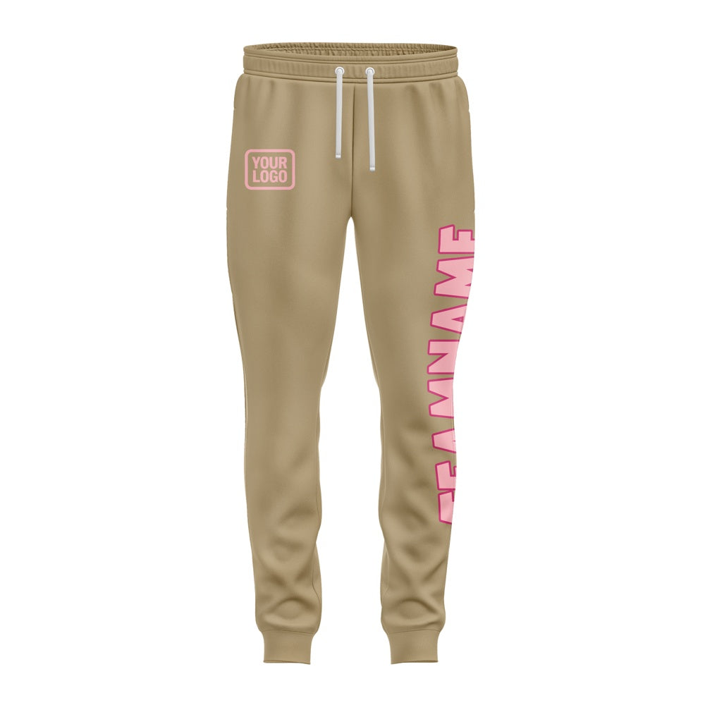 Custom Light Khaki Light Pink Pants