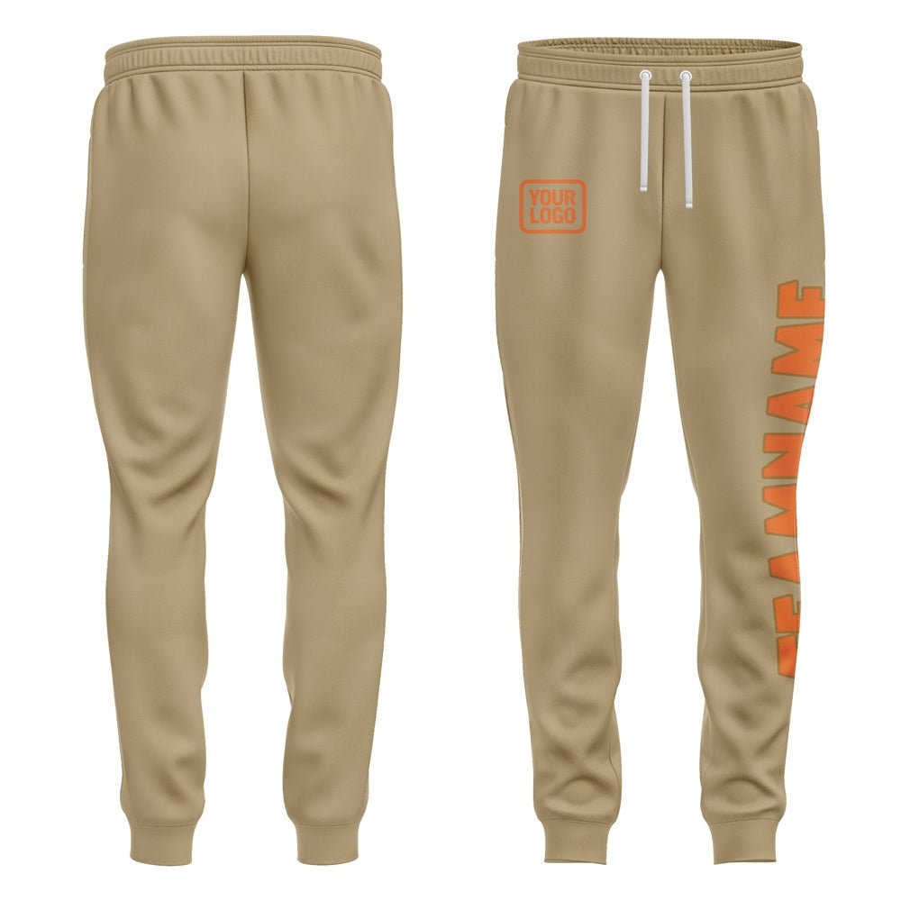 Custom Light Khaki Orange Pants