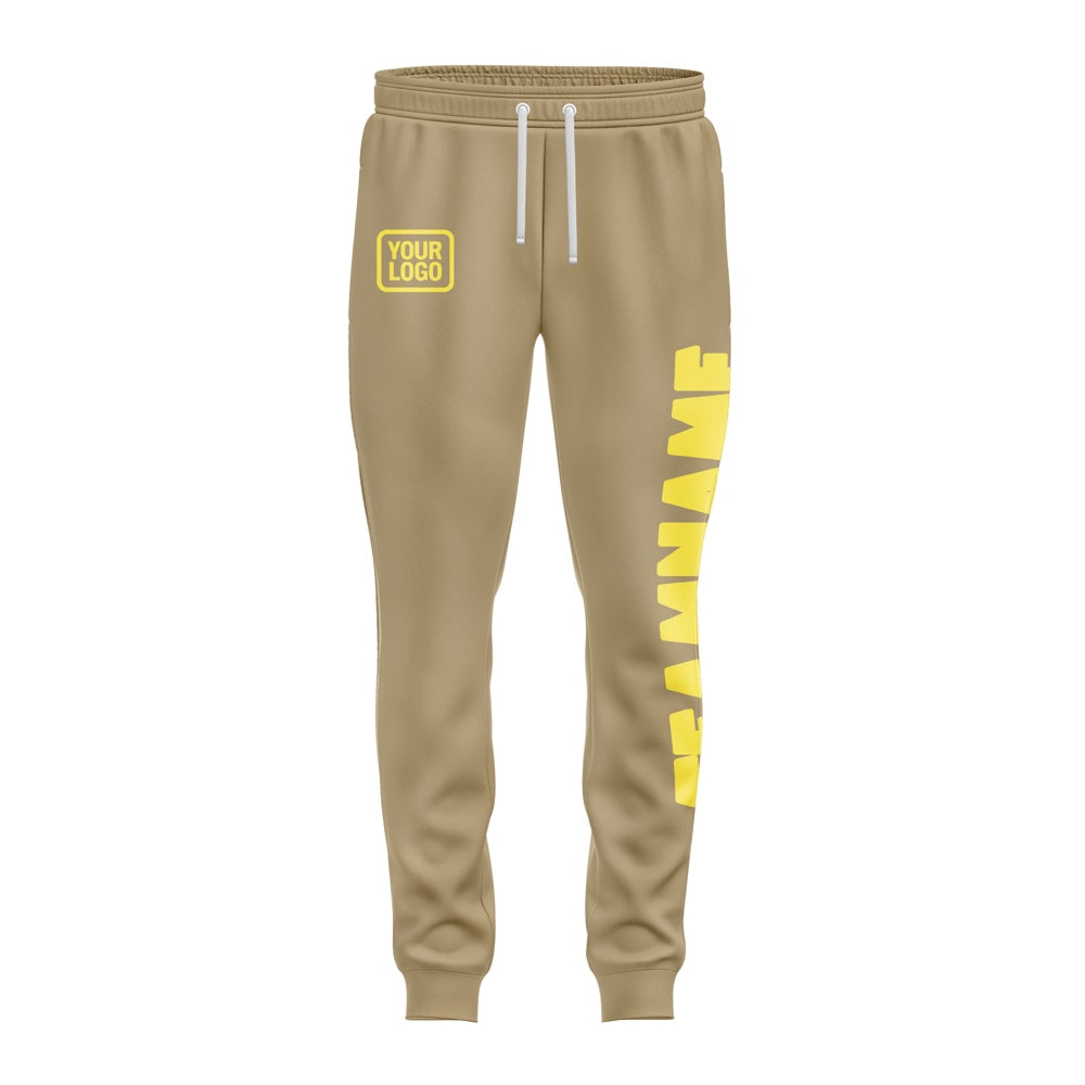 Custom Light Khaki Light Yellow Pants