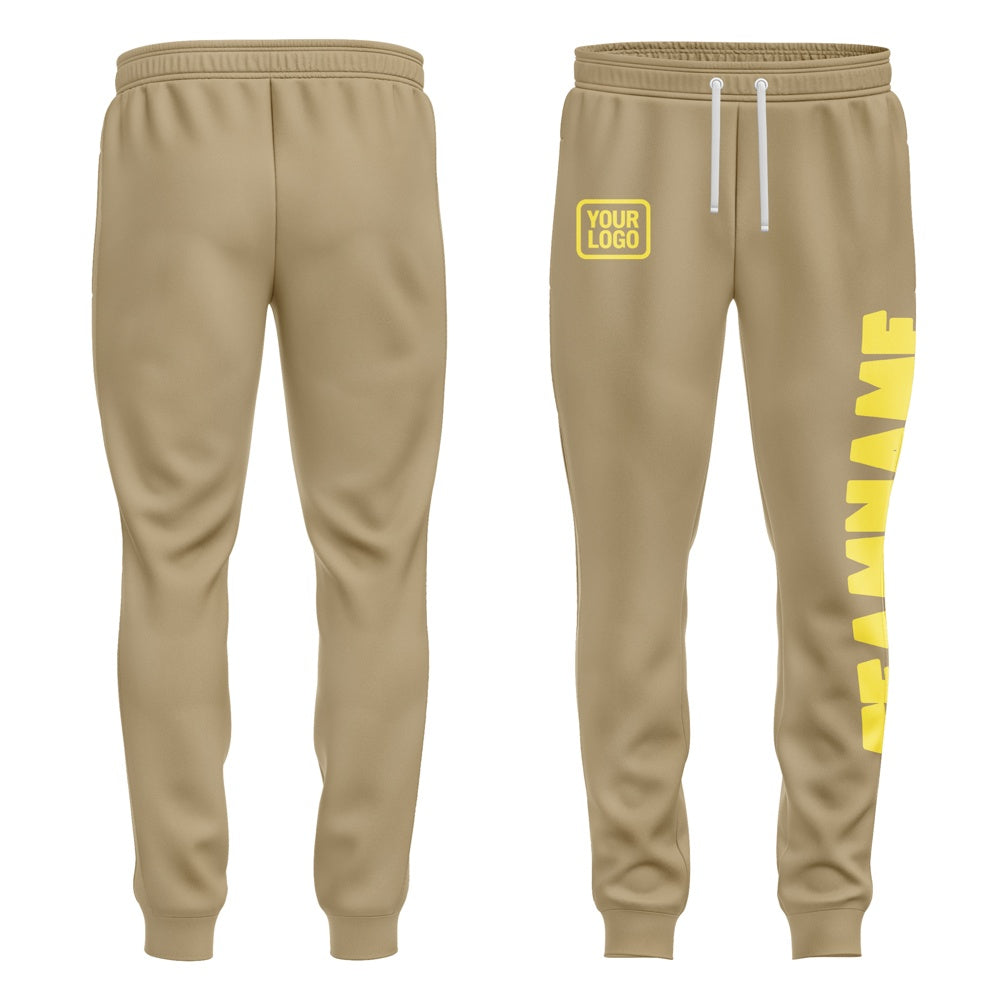 Custom Light Khaki Light Yellow Pants